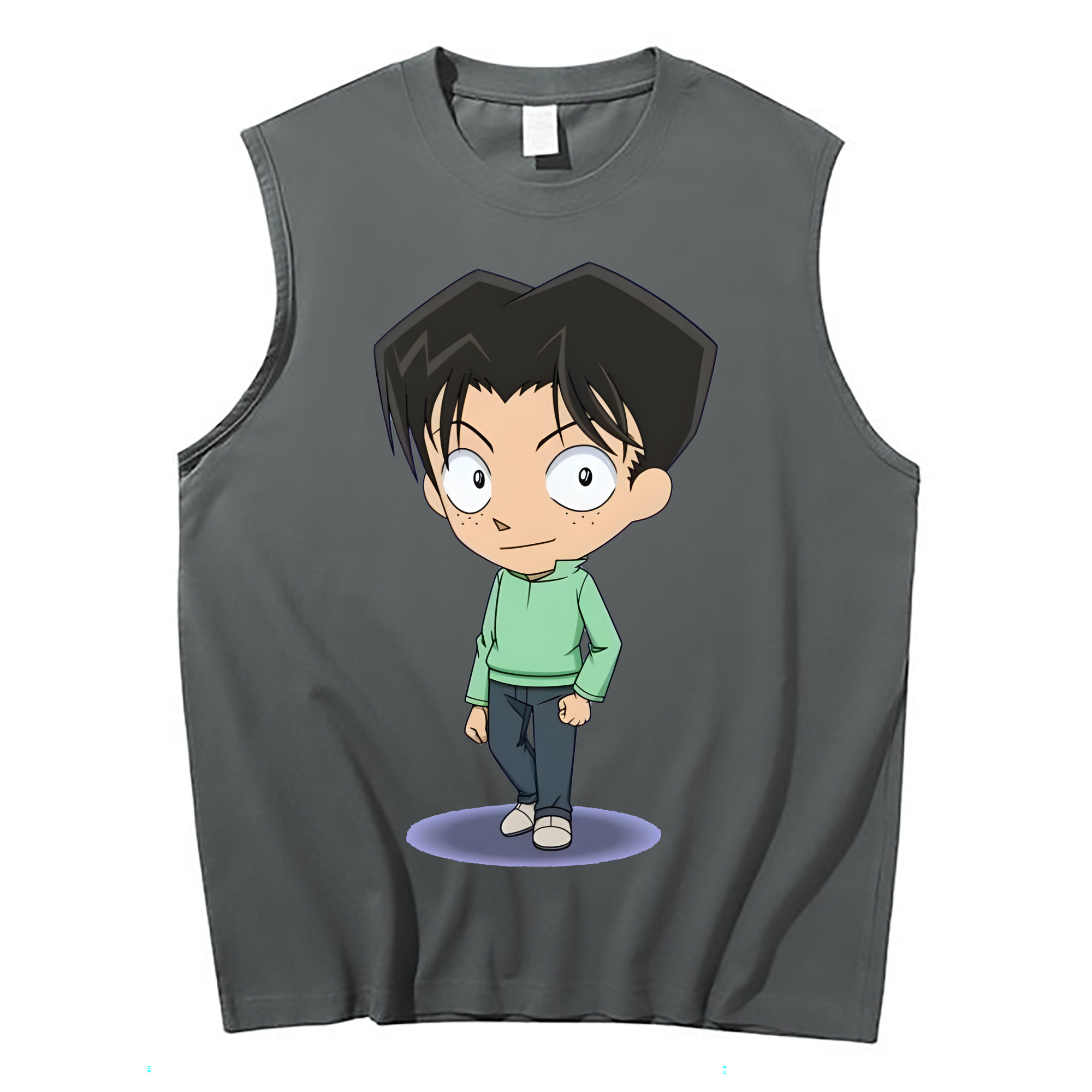 （画像用） 名探偵コナン 円谷 光彦 つぶらや みつひこ Detective Conan Mitch Tennyson コットン100％タンクトップ（フロントプリント）